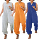Women's Casual Street Style V-Neck Harem Jumpsuit