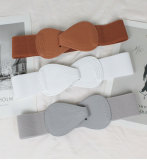 Red Elastic Waistband Wide Belt Ladies Black Stretch Bow Waist Belt(MOQ 2)