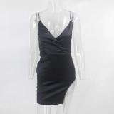 Summer Sexy Strap V-Neck Fringed Nightclub Party Dress