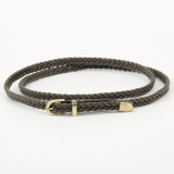 Braided Belt Women'S Pin Buckle Vintage Casual Thin Belt Waist Rope Decorative Belt(MOQ 3)