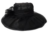 Mesh Women'S Hat Summer Organza Large-Brimmed Sun Hat Foldable Uv-Resistant Beach Hat