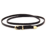 Braided Belt Women'S Pin Buckle Vintage Casual Thin Belt Waist Rope Decorative Belt(MOQ 3)