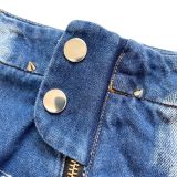 Sexy Open Crotch Denim Shorts Female Nightclub Women Clothes Bar Dance Costume