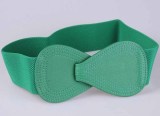 Red Elastic Waistband Wide Belt Ladies Black Stretch Bow Waist Belt(MOQ 2)