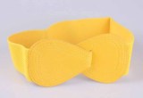 Red Elastic Waistband Wide Belt Ladies Black Stretch Bow Waist Belt(MOQ 2)