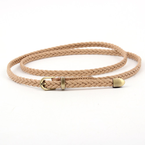 Braided Belt Women'S Pin Buckle Vintage Casual Thin Belt Waist Rope Decorative Belt(MOQ 3)