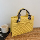 Large capacity bag women's summer fashion retro silk scarf handbag tote women's trendy bag