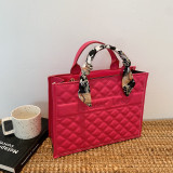 Large capacity bag women's summer fashion retro silk scarf handbag tote women's trendy bag