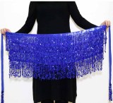 Halloween belly dance four-layer fringed Belt bohemian skirt sequins