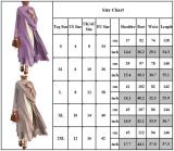 Muslim Solid Color Cardigan Feminine Flowing Chiffon Plus Size Women's Dress
