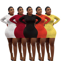 Women Sexy Round Neck Cutout Long Sleeve Bodycon Dress Women Sexy Round Neck Cutout Long Sleeve Bodycon Dress