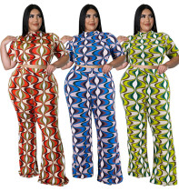 Plus Size Women Clothes Summer Short Sleeve T-Shirt Straight Pants Two Piece Set Plus Size Women Clothes Summer Short Sleeve T-Shirt Straight Pants Two Piece Set