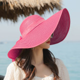 Picture Hat Sunscreen Sun Hat Beach Hat Female Beach Summer Foldable Sun Hat All-Match Hat