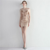 Sequin Formal Party Strap Sequin Evening Party Dress
