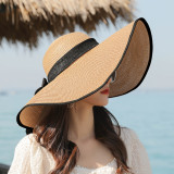 Picture Hat Sunscreen Sun Hat Beach Hat Female Beach Summer Foldable Sun Hat All-Match Hat