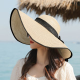 Picture Hat Sunscreen Sun Hat Beach Hat Female Beach Summer Foldable Sun Hat All-Match Hat