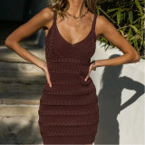 Summer Trendy Knitting Slip Dress Sexy Chic Bodycon Dress Women