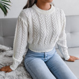 Women Autumn and Winter Twist Long Sleeve Sweater