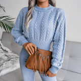 Women Autumn and Winter Twist Long Sleeve Sweater