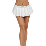 Sexy Solid color Pleated mini club skirt