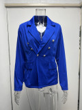 Women Long Sleeve Buttons Blazer