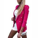 Women Long Sleeve Buttons Blazer