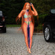 Summer Women Fashion Print Long Sleeve Round Neck Jumpsuit