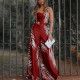 Women Summer Casual Fashion Print Sleeveless Jumpsuit
