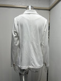 Women Long Sleeve Buttons Blazer