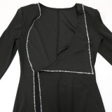 Summer Women Sexy Irregular Long Sleeve Dress