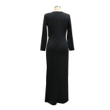 Summer Women Sexy Irregular Long Sleeve Dress