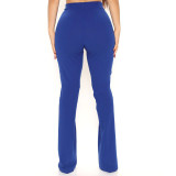 Women Fitted High Waist Style Bell Bottom Pants
