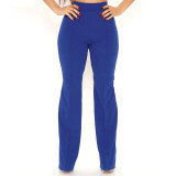Women Fitted High Waist Style Bell Bottom Pants