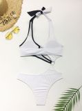 Sexy Halter Lace-Up One Piece Swimsuit