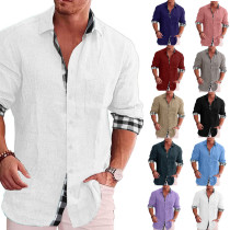 Men's Shirts Long Sleeve Fall Casual Linen Shirts Men's Shirts Long Sleeve Fall Casual Linen Shirts