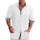 Men's Shirts Long Sleeve Fall Casual Linen Shirts