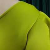 Women Summer Puff Sleeve Formal Party Slit Gown Dress