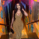 Women Autumn Solid Color Deep V-Neck Sleeveless Zipper Jumpsuit
