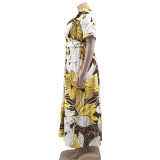 Summer Printed Long Casual Two-Wear Plus Size Women's Dress