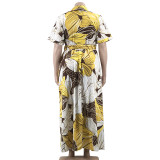 Summer Printed Long Casual Two-Wear Plus Size Women's Dress