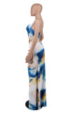 Women'S Summer Chic Slit Plus Size Straps Backless Maxi Dress