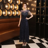 Elegant Crystal Diamond Sequins Fishtail Formal Party Long Dress Evening Dress