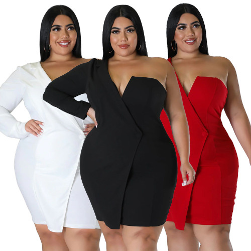 Women Fashion Sexy Off Shoulder Long Sleeve Bodycon Dress