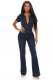 Women's Fashion Casual Sexy Denim Wide Leg Jumpsuit