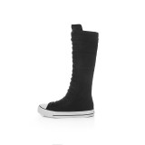 High-top canvas shoes women's inner height increase Casual shoes women's flat shoes