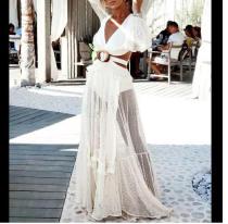 Beach Crochet Cutout Lace Holidays Robe Sun Protection Beach Dress