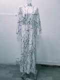 Women Summer Elegant Lace-Up Print Sleeveless Jumpsuit