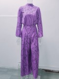 Women Summer Elegant Lace-Up Print Sleeveless Jumpsuit