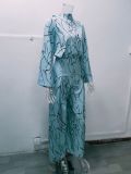 Women Summer Elegant Lace-Up Print Sleeveless Jumpsuit