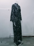 Women Summer Elegant Lace-Up Print Sleeveless Jumpsuit